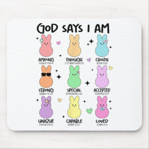 God Says I Am Christian Boys Girls Toddler Kids Ea Mouse Mat