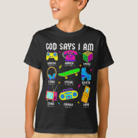 God Says I Am Christian Men Women Kids Retro 80s 9