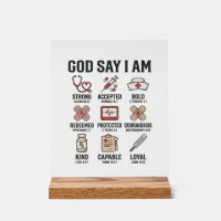 God Says I Am Nurse Faith Vintage Engraving Design