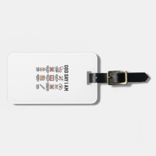 God Says I Am Nurse Faith Vintage Engraving Design Luggage Tag