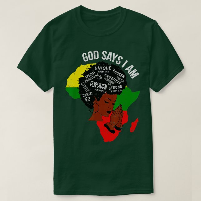 God Says i am  T-Shirt (Design Front)