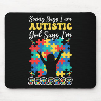 God Says Perfect Colourful Puzzle Kid Autism Aware Mouse Mat