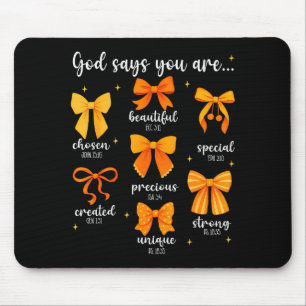 God Says You Are Christian Bible Coquette Bow Than Mouse Mat
