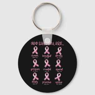 God Says You Are Christian Breast Cancer Survivor Key Ring