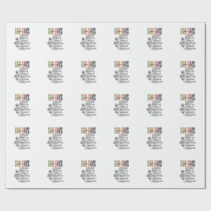 God Says You Are Faith Flower Vintage Shirt Design Wrapping Paper