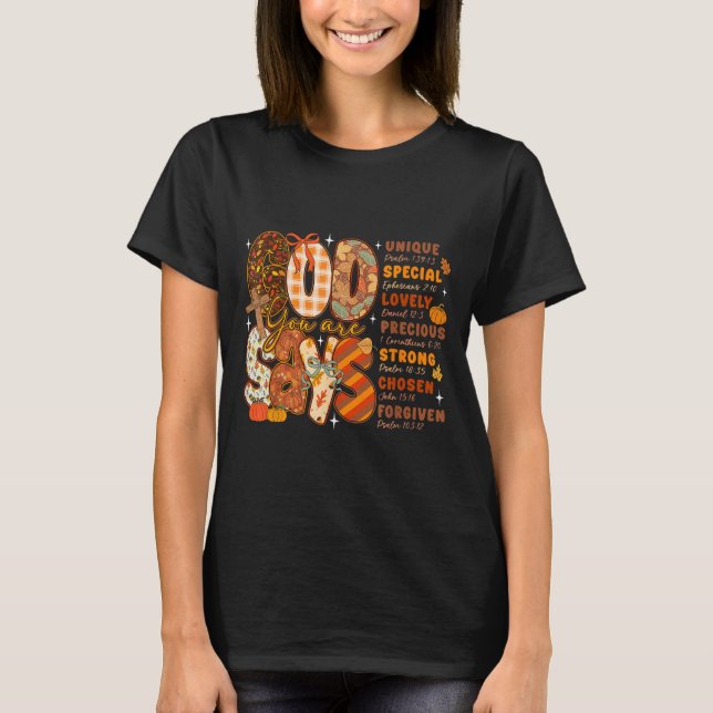 God Says You Are Fall Vibes Autumn Religious Chris T-Shirt (Front)