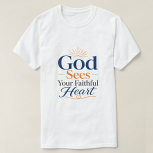 God Sees Your Faithful Heart Biblical Truth T-Shirt