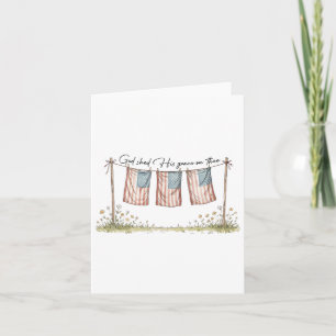 God Shed His Grace On Thee Christian 4th Of July U Card
