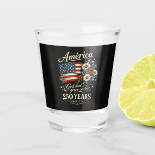 God Shed His Grace On Thee USA 250th Anniversary Shot Glass