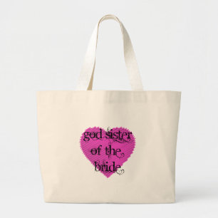 God Sister of the Bride Large Tote Bag