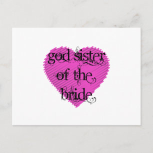 God Sister of the Bride Postcard