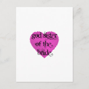 God Sister of the Bride Postcard