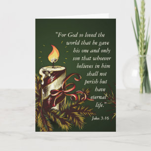 God so Loved the World, John 3:16 Christmas Holiday Card
