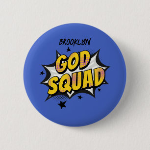 God Squad Christian youth group Sunday school 6 Cm Round Badge