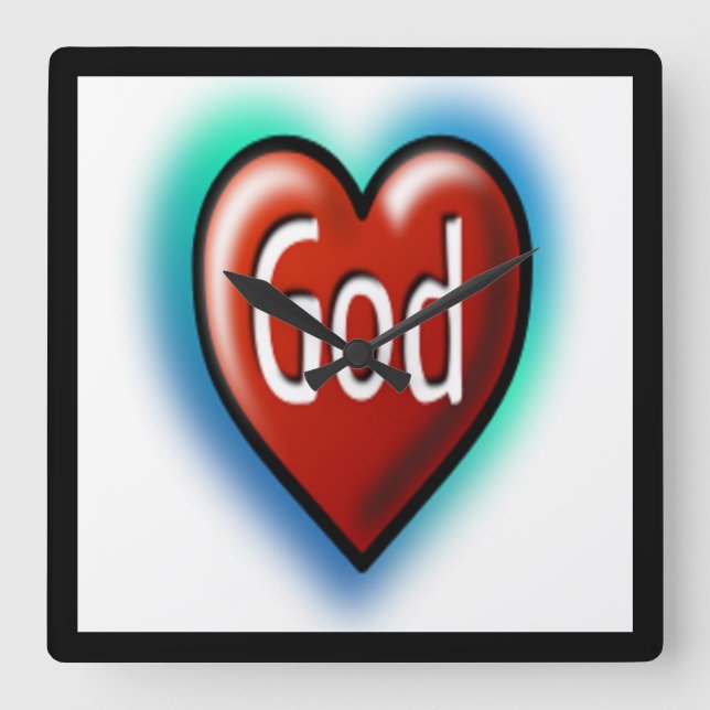 GOD SQUARE WALL CLOCK (Front)