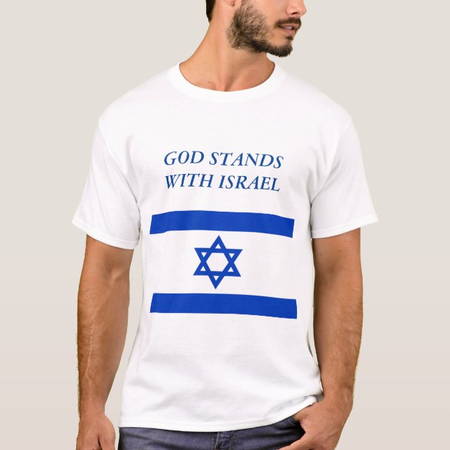 GOD STANDS WITH ISRAEL T-Shirt (Front)