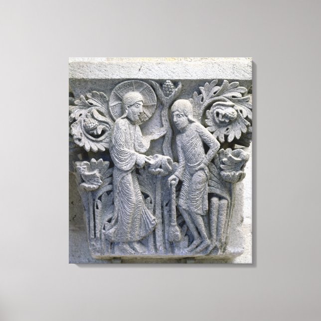 God telling Adam to work the land Canvas Print (Front)