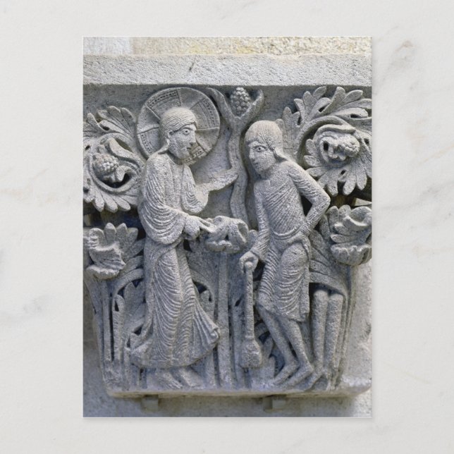 God telling Adam to work the land Postcard (Front)