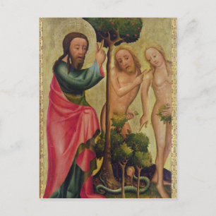 God the Father Punishes Adam and Eve Postcard