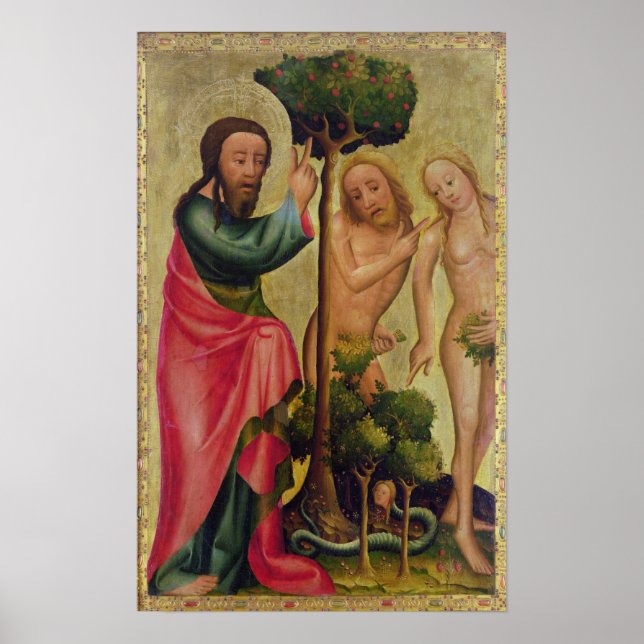 God the Father Punishes Adam and Eve Poster (Front)