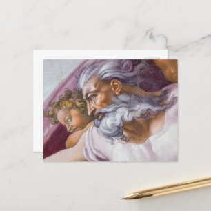 God the Father, Sistine Chapel by Michelangelo Holiday Postcard