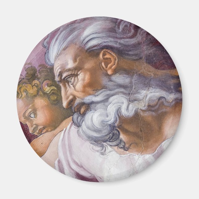 God the Father, Sistine Chapel by Michelangelo Magnet (Front)