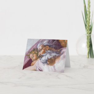 God the Father, Sistine Chapel by Michelangelo Thank You Card