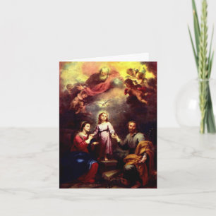 God, The Holy Spirit, Mary, Baby Jesus, & Joseph Holiday Card