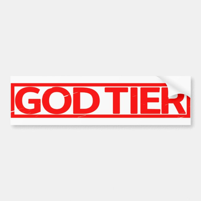 God Tier Stamp Bumper Sticker (Front)