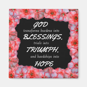 GOD TRANSFORMS BLESSINGS MAGNET