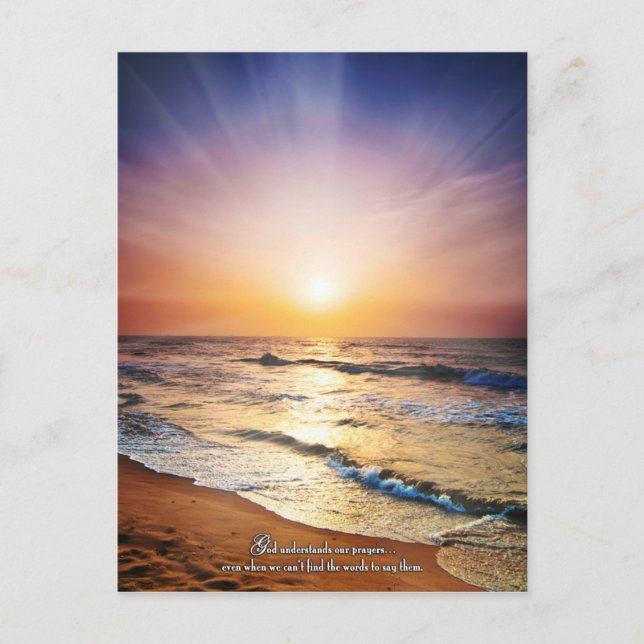 God understands our prayers even when... postcard (Front)