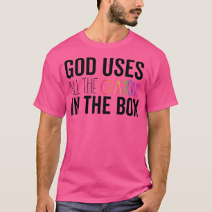 God Uses All The Crayons In The Bo Jesus In T-Shirt