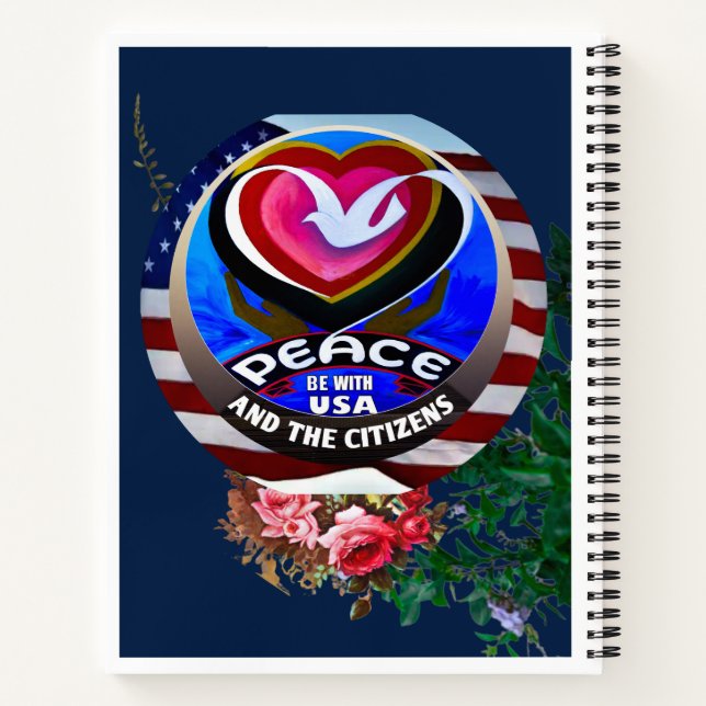        GOD WAS WITH ME..PEACE BE WITH USA NOTEBOOK (Back)