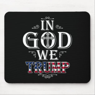 God We Trump 2024 American Flag Patriotic Christia Mouse Mat