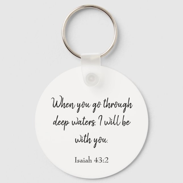 God will be with you Bible Verse Key Ring (Front)