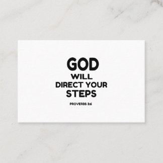 GOD WILL DIRECT YOUR STEPS BUSINESS CARD