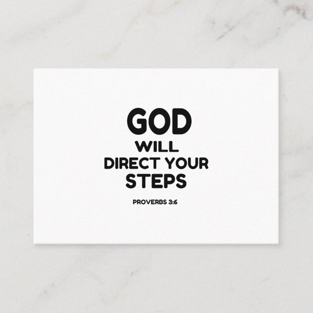 GOD WILL DIRECT YOUR STEPS BUSINESS CARD (Front)