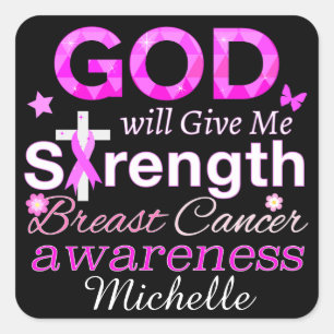 GOD Will Give Me Strength Square Sticker