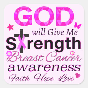 GOD Will Give Me Strength Square Sticker