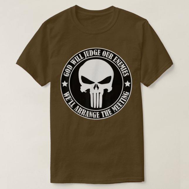 God will judge our enemies  T-Shirt (Design Front)