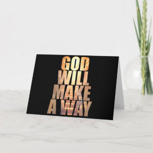 God Will Make A Way Christian Faith Card
