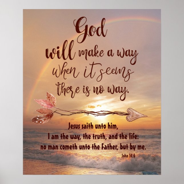God Will Make a Way with Scripture Poster (Front)