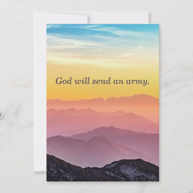 God Will Send an Army Card (Front)