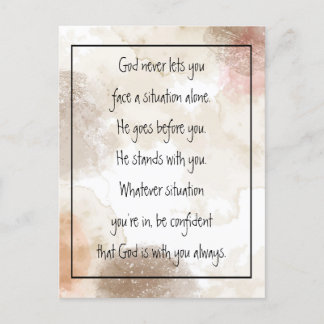 God With You Always Never Alone Inspirational Po Postcard