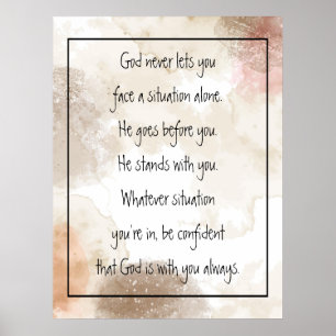 God With You Always Never Alone Inspirational   Poster