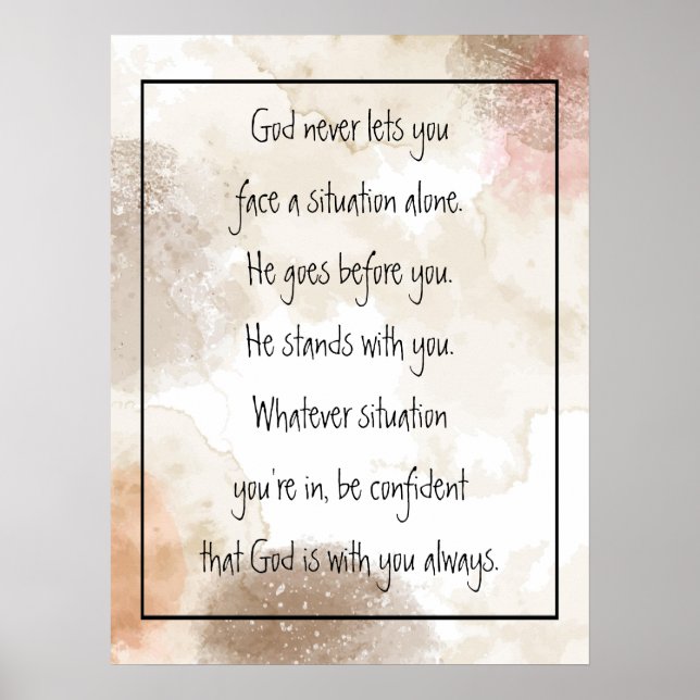 God With You Always Never Alone Inspirational   Poster (Front)