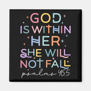 God Within Her Christian Faith Not Fail Believers Magnet