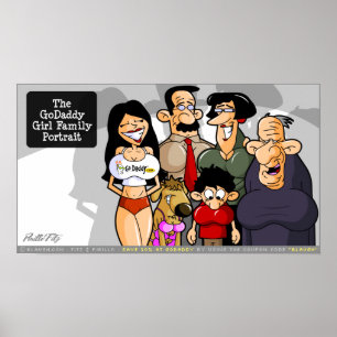 GoDaddy Girl Family Portrait Poster