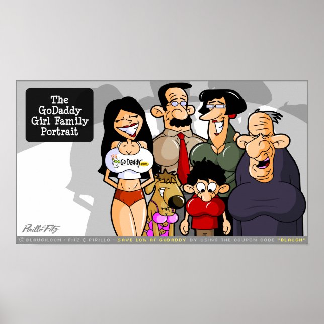 GoDaddy Girl Family Portrait Poster (Front)