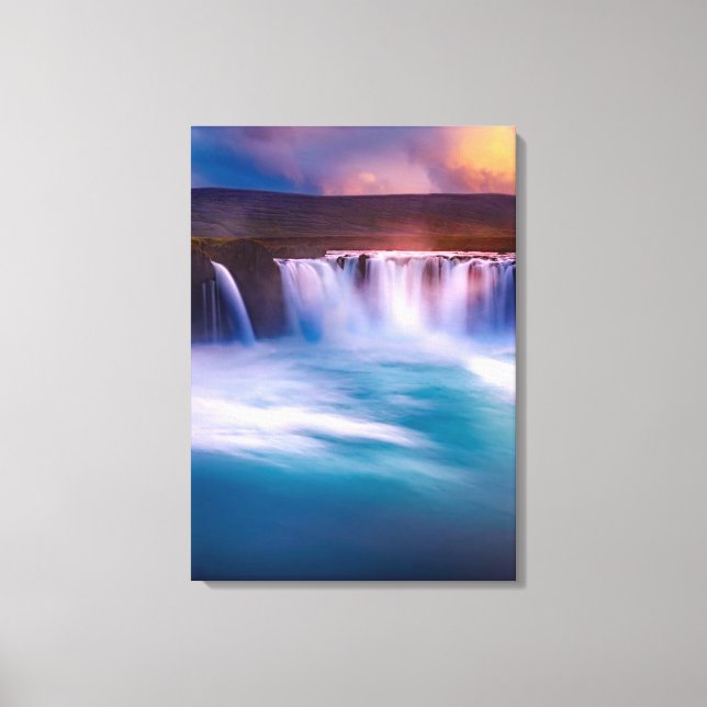Godafoss, Iceland Waterfalls Canvas Print (Front)